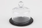 Natural slate tray with glass cover