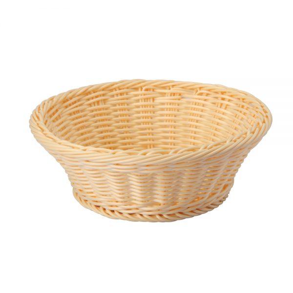 Round rattan basket