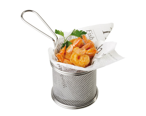 Round snack holder fry basket