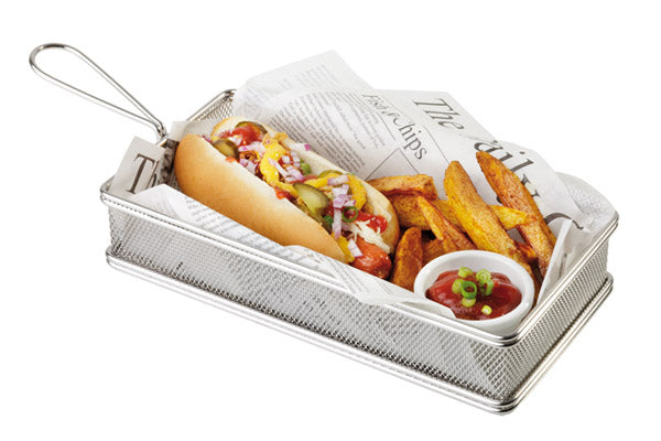 Rectangle snack holder fry basket