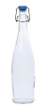 Glass bottle with lid
