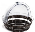 Round rattan basket