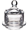 Glass butter dish with cover