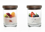 Weck-glasses with wooden cover