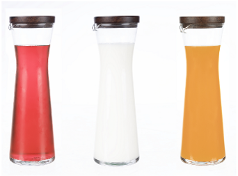 Wine / juice Carafe Glass  with wooden cover