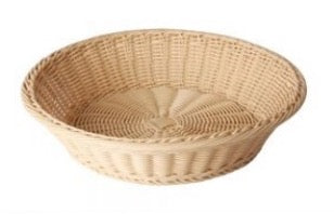 Round rattan basket